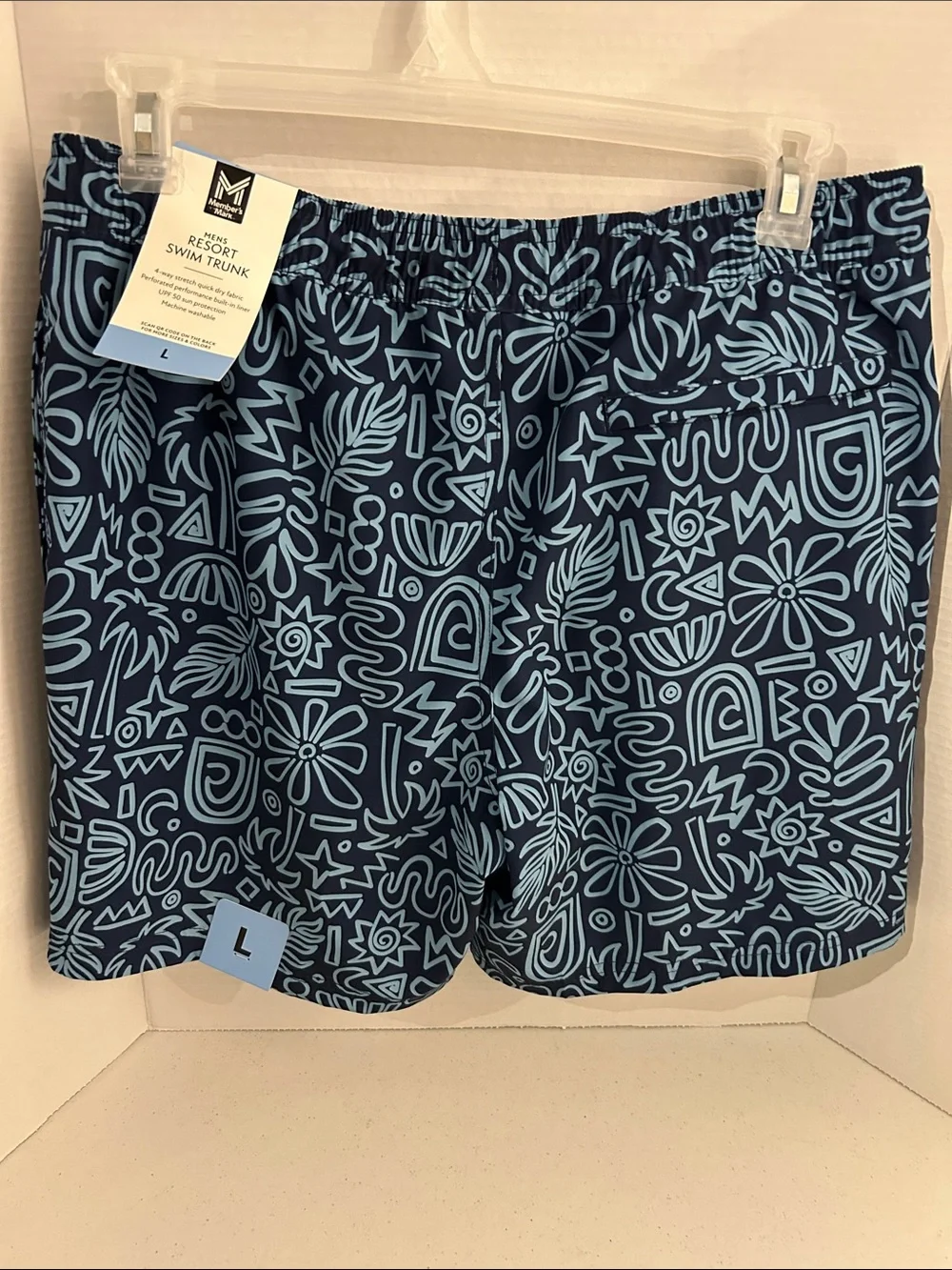 Member’s Mark Mens Resort Swim Trunks Large NWT